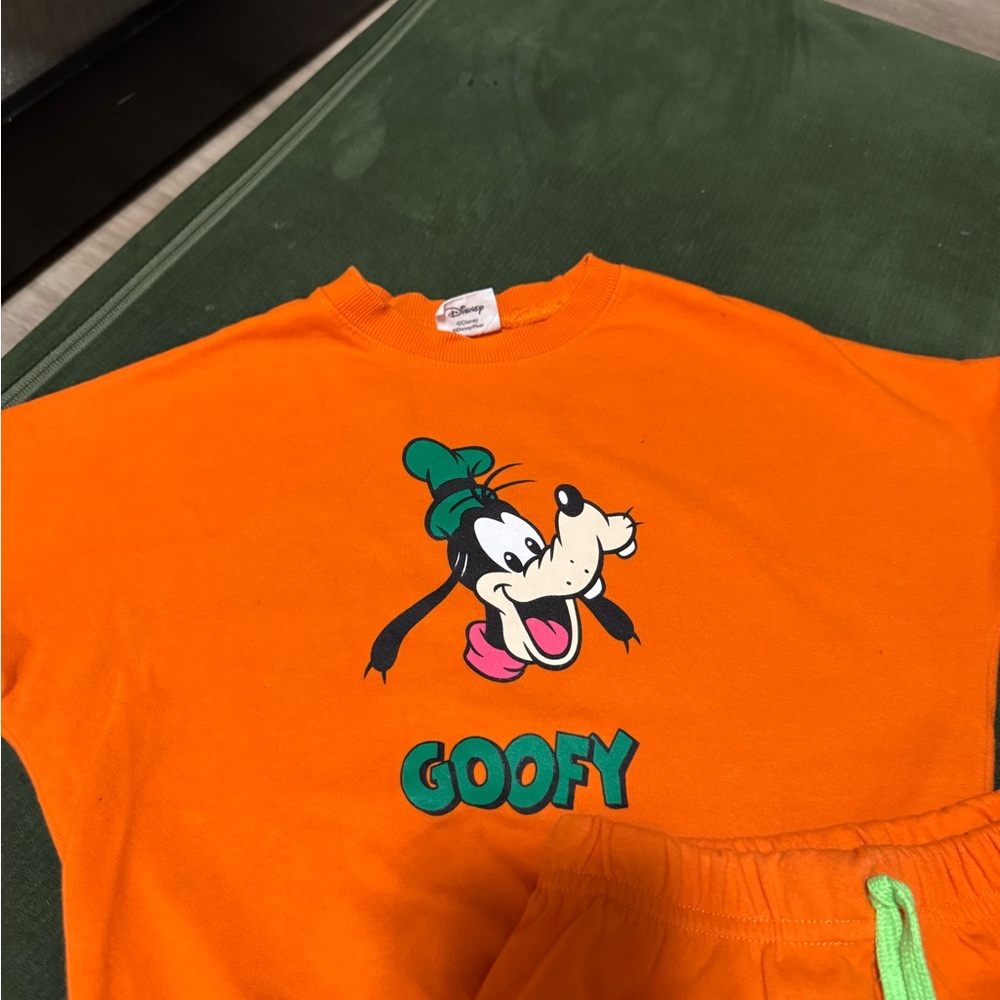 Disney Orange Goofy Kids Matching Set